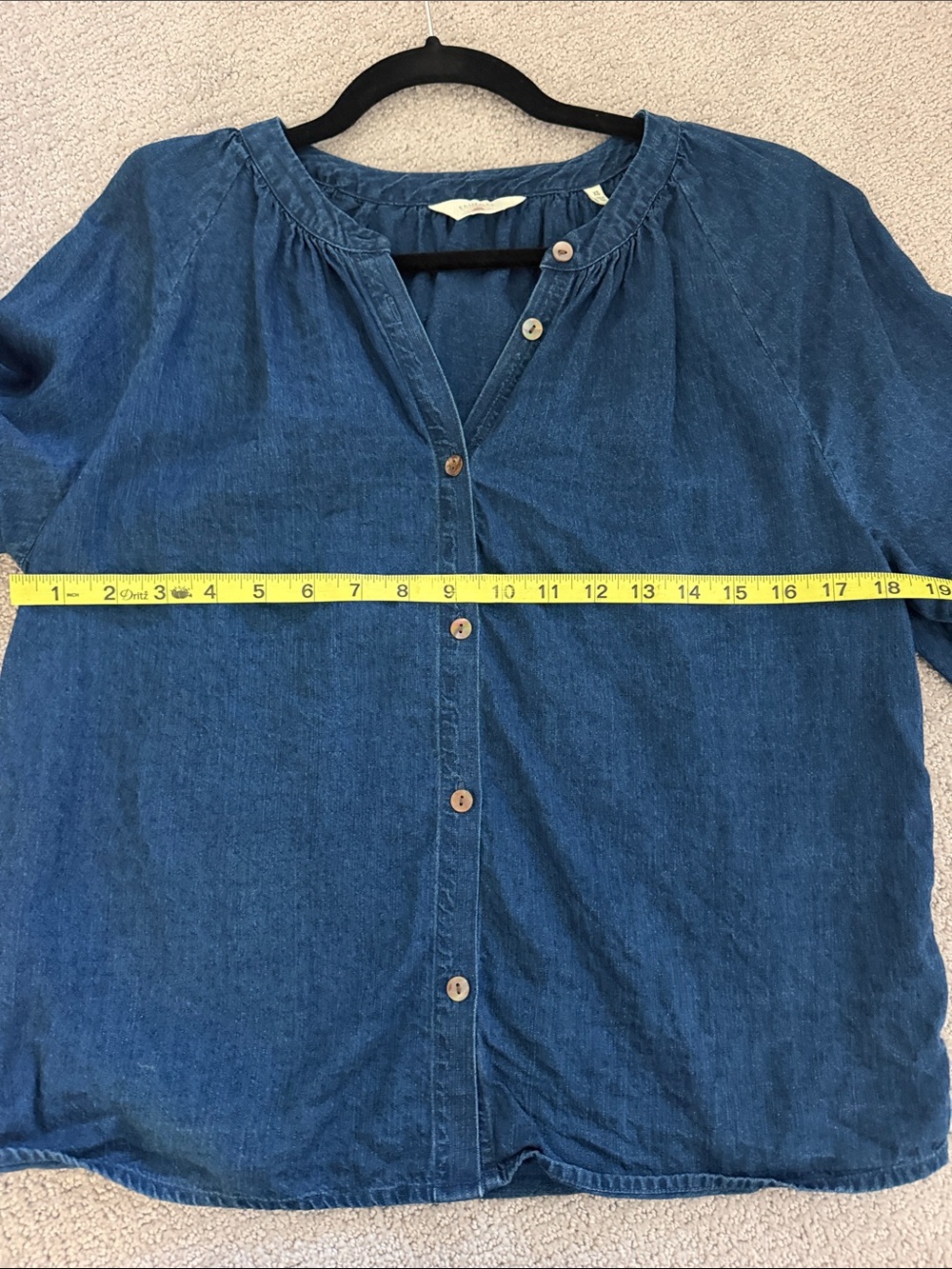 Faherty Indigo Button-Front Peasant Shirt - Picture 10 of 10